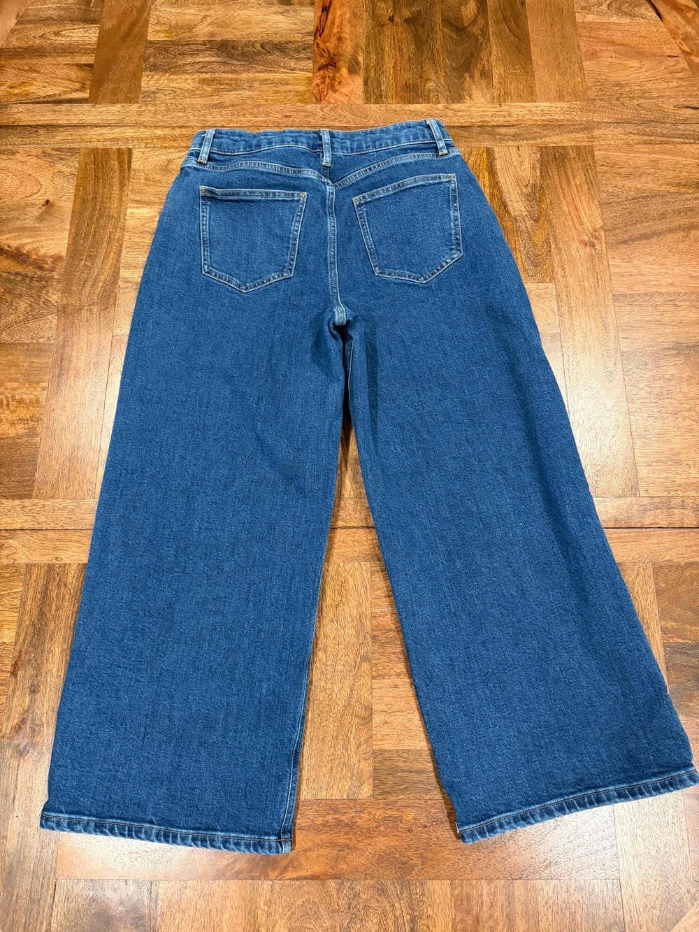 Boden Ankle Length Wide-Leg Women’s Jeans in Classic Blue With Button Fly Size 8 - Picture 7 of 12
